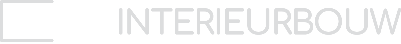 KNAB INTERIEURBOUW logo with white lettering and gray brackets on a green background.